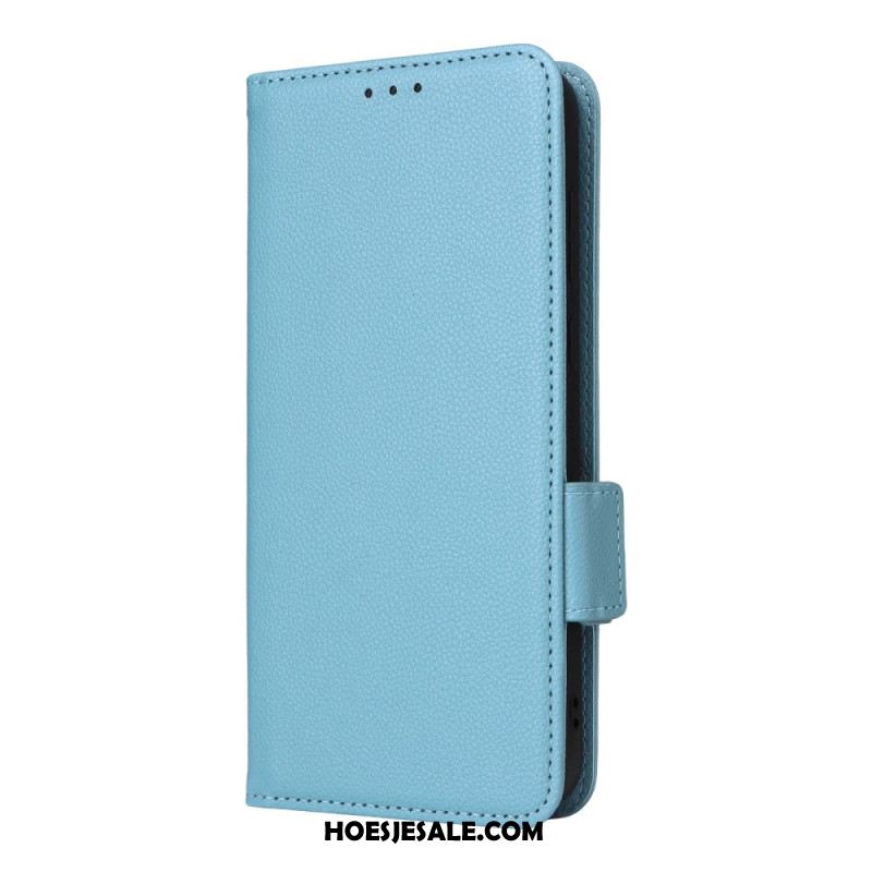 Flip Case Leren Oneplus 15r Lychee-textuur Met Bandje