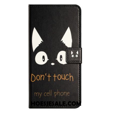 Flip Case Leren Samsung Galaxy A17 4g / 5g Don't Touch My Cell Phone
