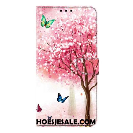 Flip Case Leren Samsung Galaxy S26 Plus Kersenbloesems
