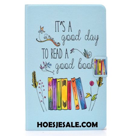 Flip Case Leren Samsung Galaxy Tab S11 Het Is Een Goede Dag