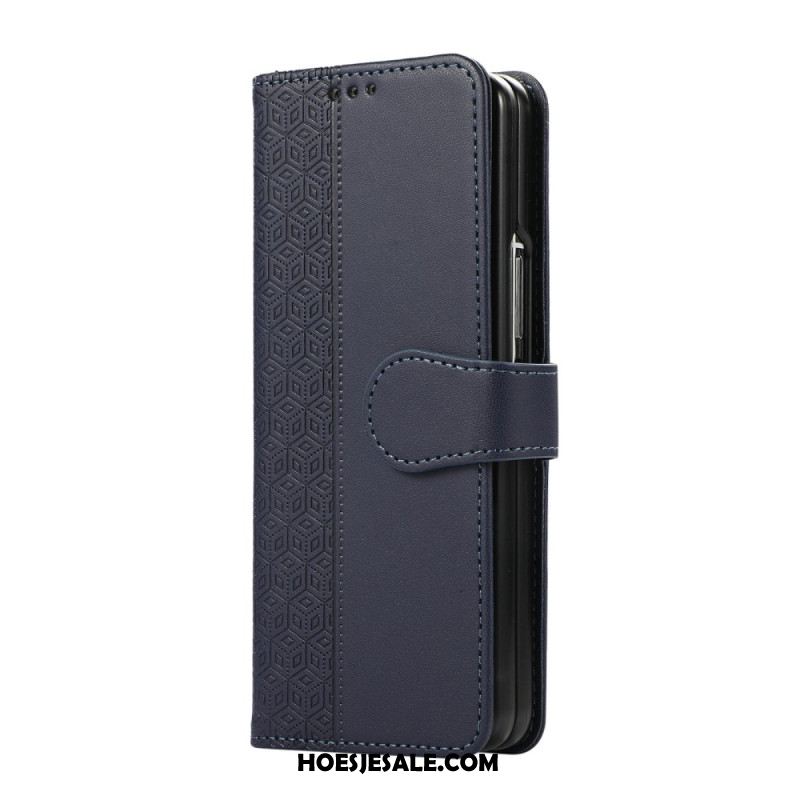 Flip Case Leren Samsung Galaxy Z Fold 7 Diamantdesign
