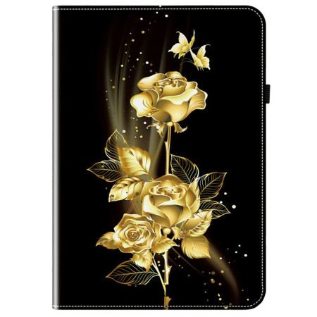 Flip Case Leren Xiaomi Pad 7 / 7 Pro Gouden Rozen En Vlinders