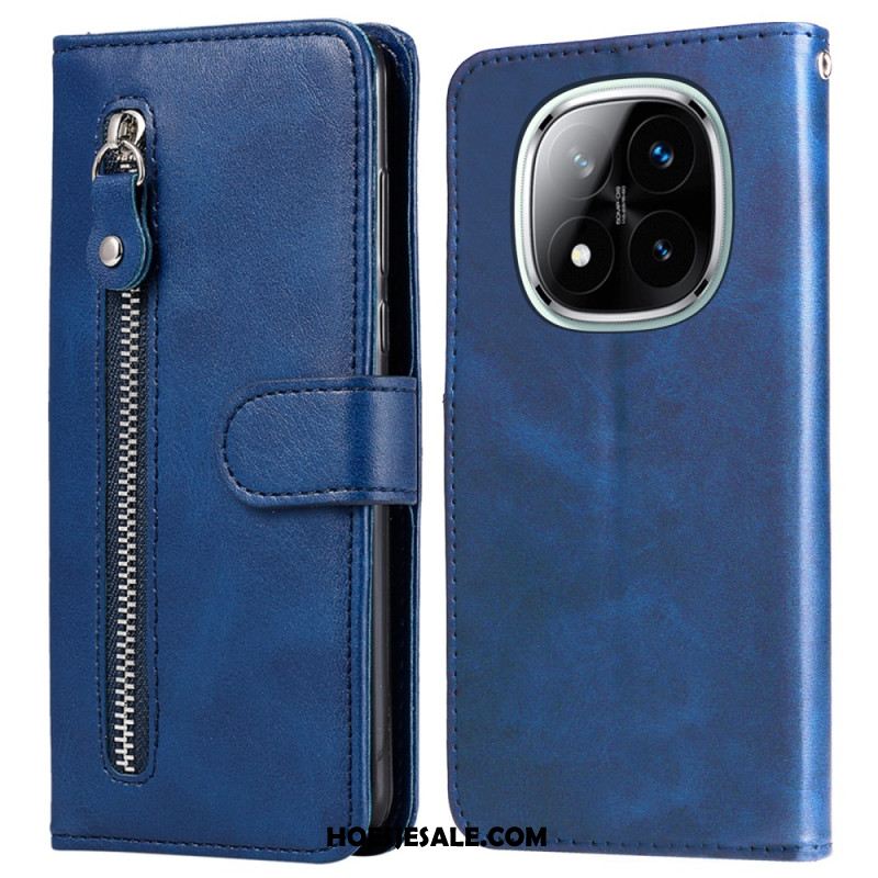 Flip Case Leren Xiaomi Redmi Note 14 Pro Plus 5g Vak Met Rits