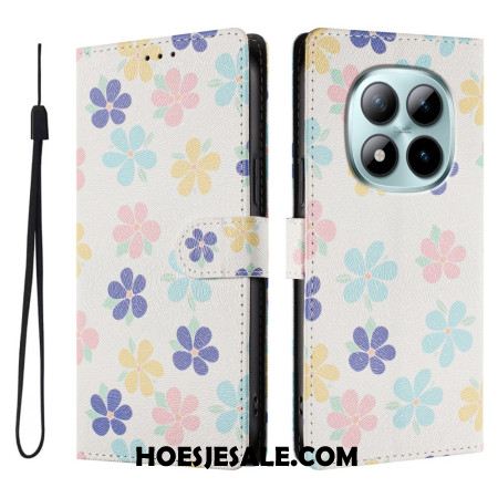 Flip Case Leren Xiaomi Redmi Note 15 Pro Plus 5g Kleine Bloemen