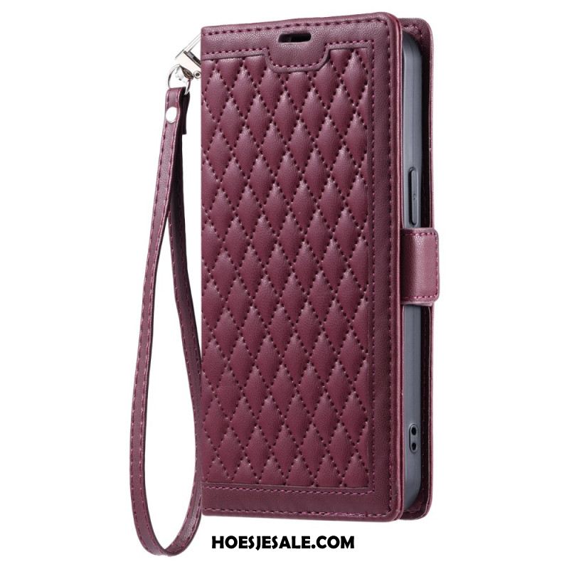 Flip Case Leren iPhone 17 Pro Gewatteerd