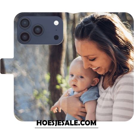 Flip Case Leren iPhone 17 Pro Op Maat Gemaakt