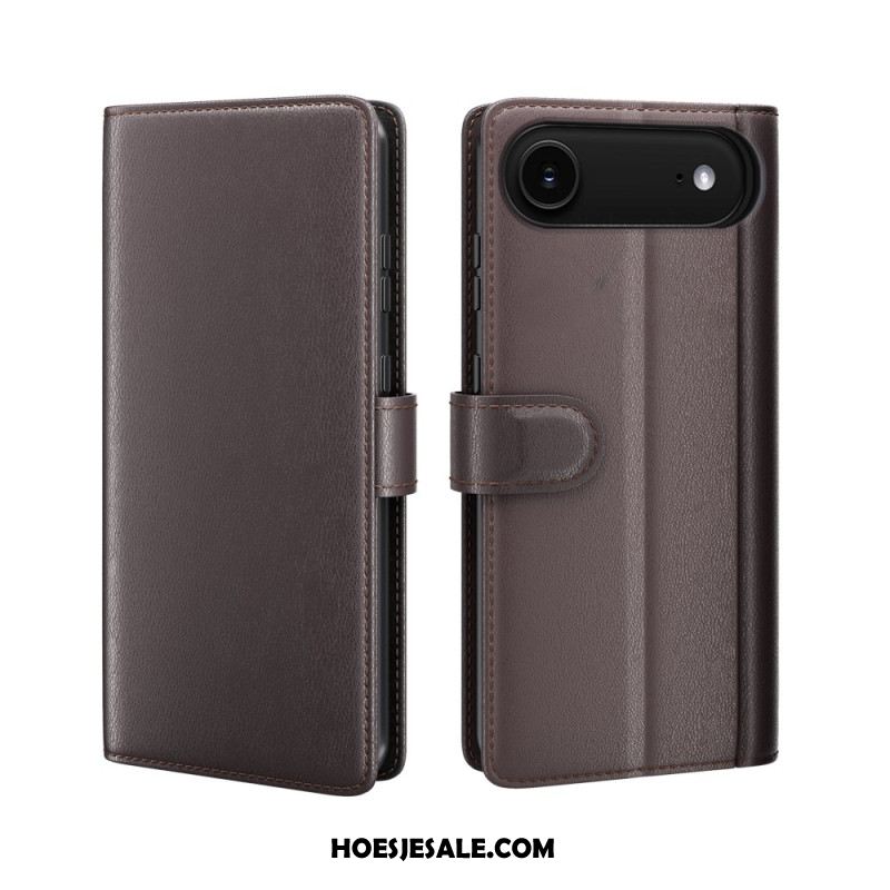 Flip Case Leren iPhone Air Portemonnee Van Echt Leer