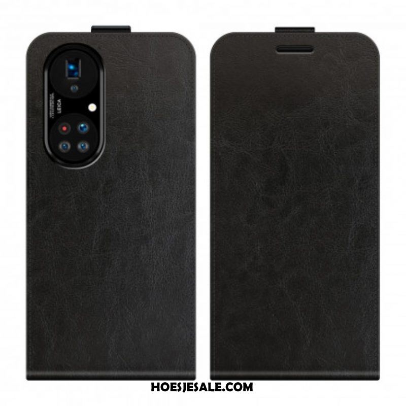 Flip Case voor Huawei P50 Pro Folio-hoesje Verticale Flap Leer Effect