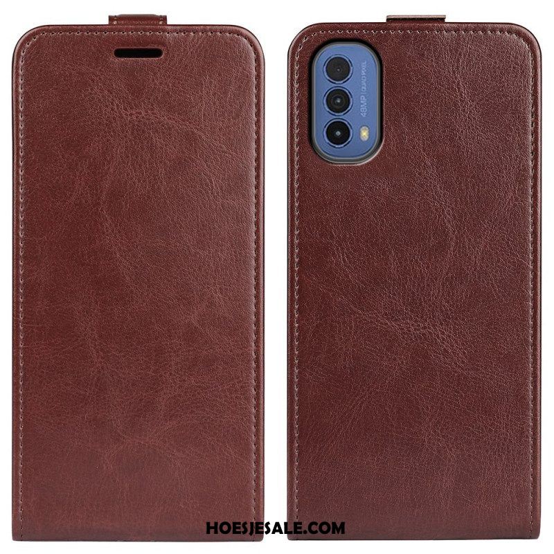 Flip Case voor Moto E40 / E30 / E20 Folio-hoesje Retro Opvouwbaar