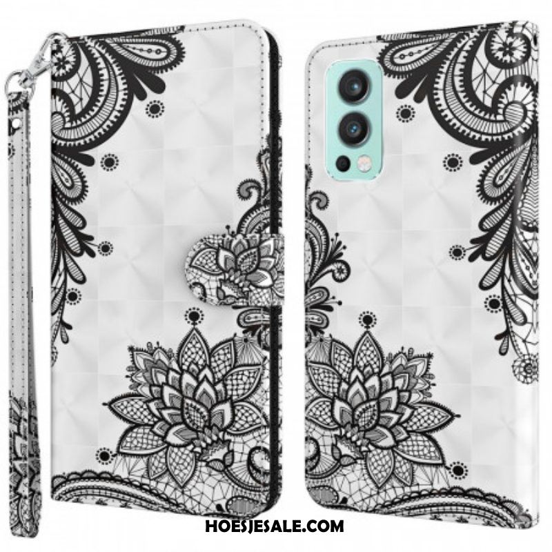 Flip Case voor OnePlus Nord 2 5G Chique Kant