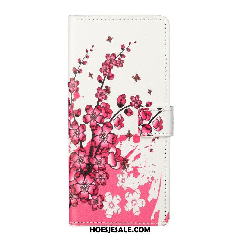 Flip Case voor OnePlus Nord 2 5G Tropische Bloemen