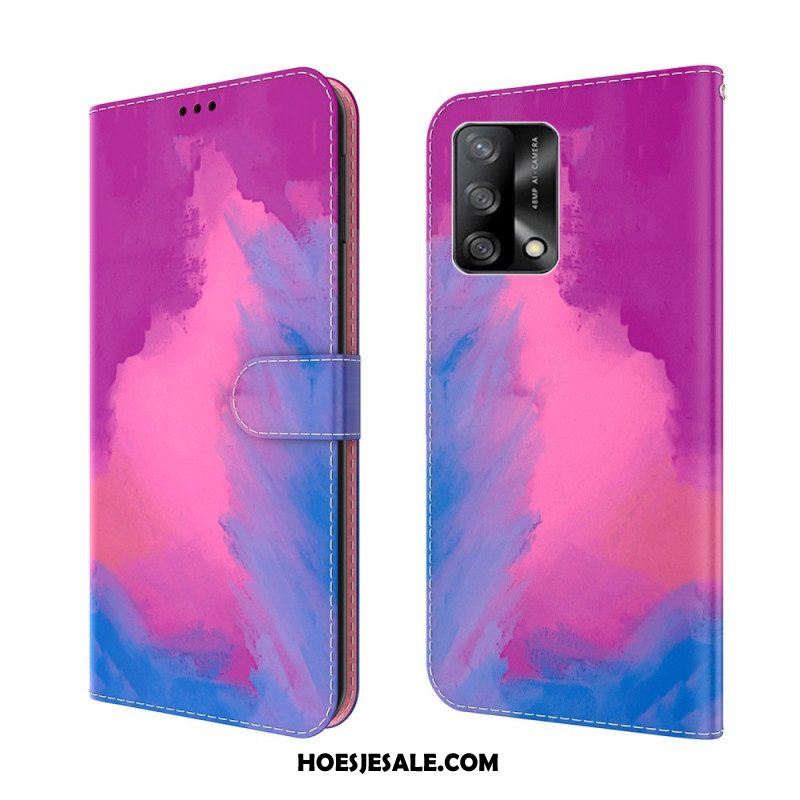 Flip Case voor Oppo A74 4G Waterverf