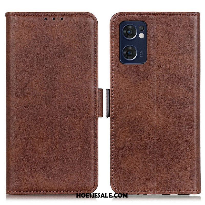 Flip Case voor Oppo Find X5 Lite Folio-hoesje Dubbele Klep