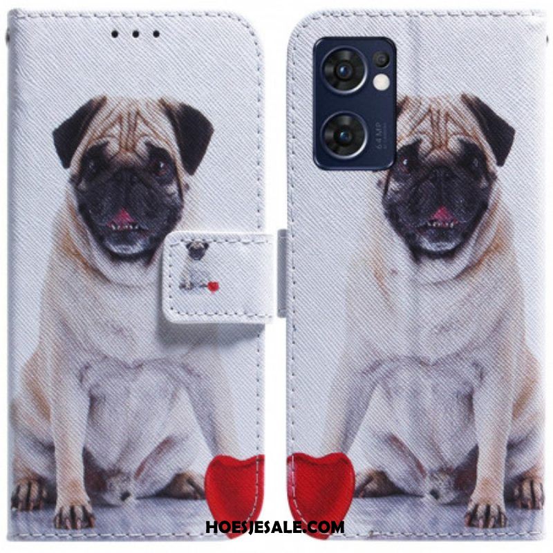 Flip Case voor Oppo Find X5 Lite Mops Hond