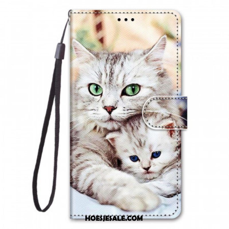 Flip Case voor Samsung Galaxy M23 5G Katten Familie