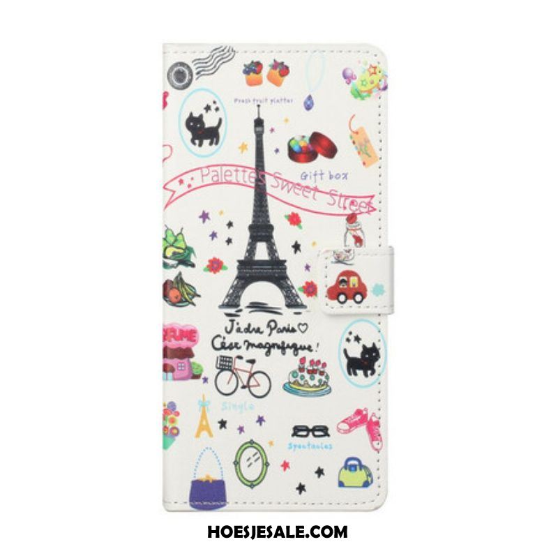 Flip Case voor Samsung Galaxy S21 5G Ik Hou Van Parijs