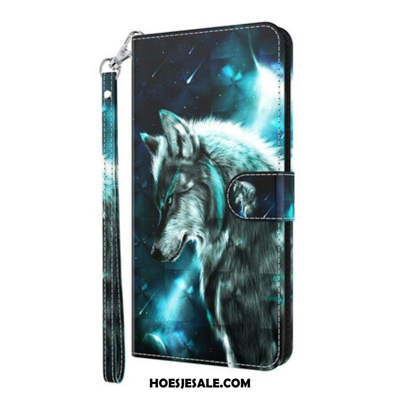 Flip Case voor Samsung Galaxy S21 5G Majestueuze Wolf