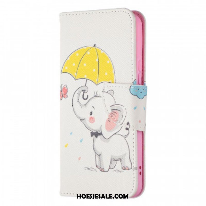 Flip Case voor Samsung Galaxy S22 5G Baby Olifant