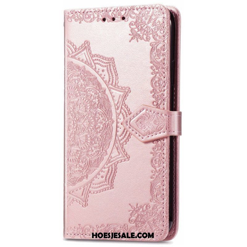 Flip Case voor Samsung Galaxy S22 Ultra 5G Mandala Middeleeuwen