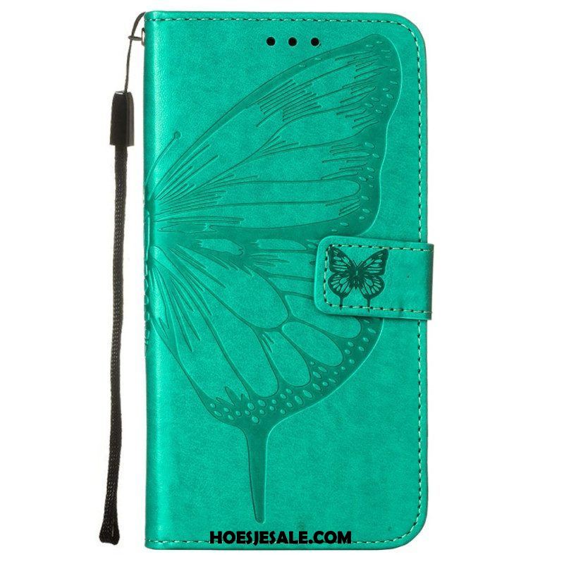 Flip Case voor Samsung Galaxy S23 5G Vlinderontwerp Met Sleutelkoord