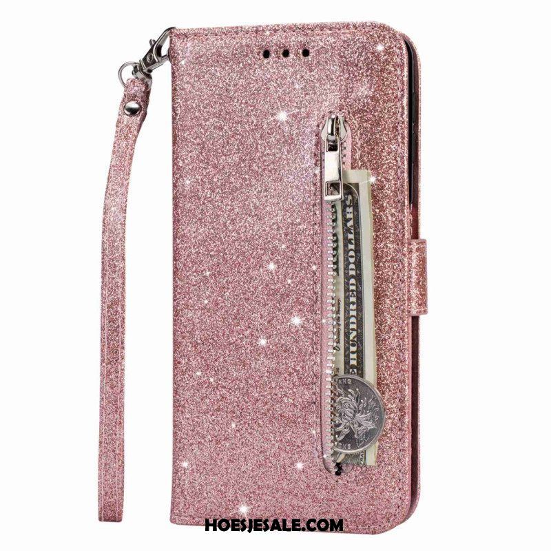 Flip Case voor Samsung Galaxy S23 Ultra 5G Glitter Portemonnee