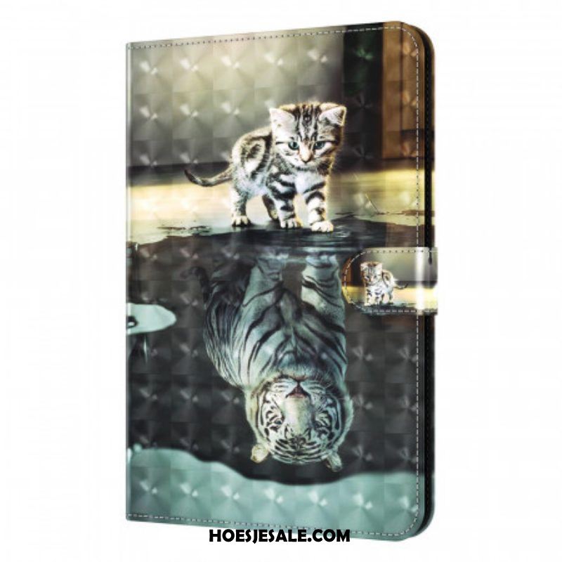 Flip Case voor Samsung Galaxy Tab A8 (2021) Lichtvlek Cat's Dream