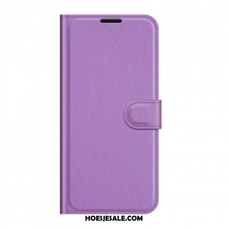 Flip Case voor Sony Xperia 1 III Klassiek Lychee-effect