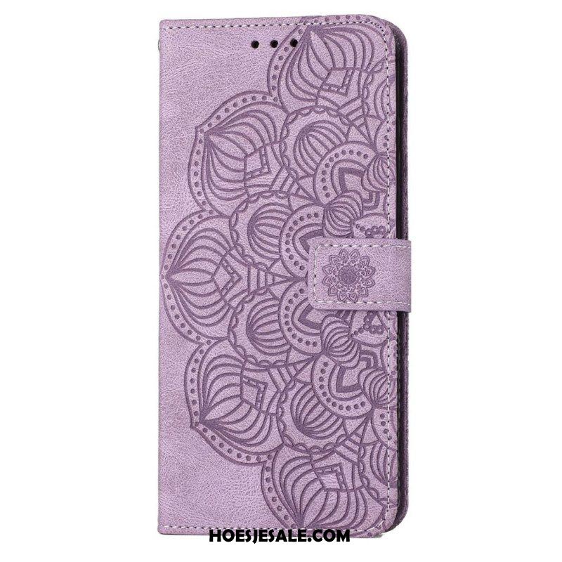 Flip Case voor Xiaomi 12T / 12T Pro Met Ketting Barokke Mandala Met Bandjes