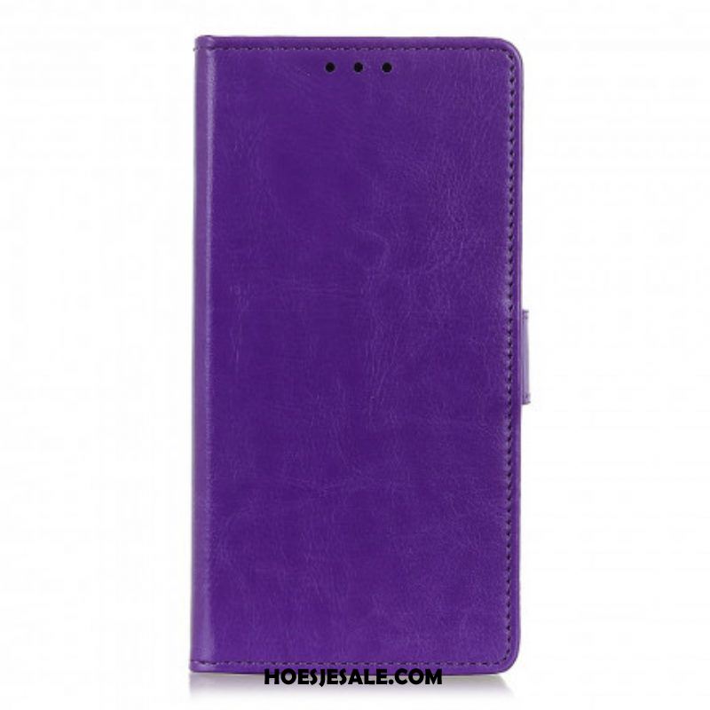 Flip Case voor Xiaomi Redmi Note 10 / 10S Eenvoudig Glanzend Leereffect