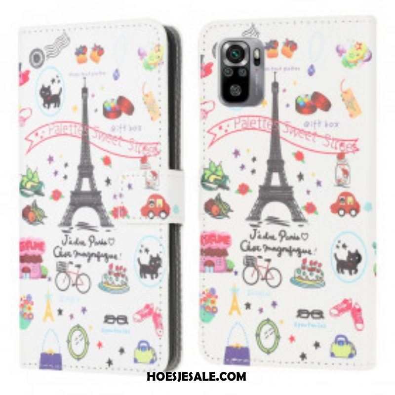 Flip Case voor Xiaomi Redmi Note 10 / 10S Ik Hou Van Parijs