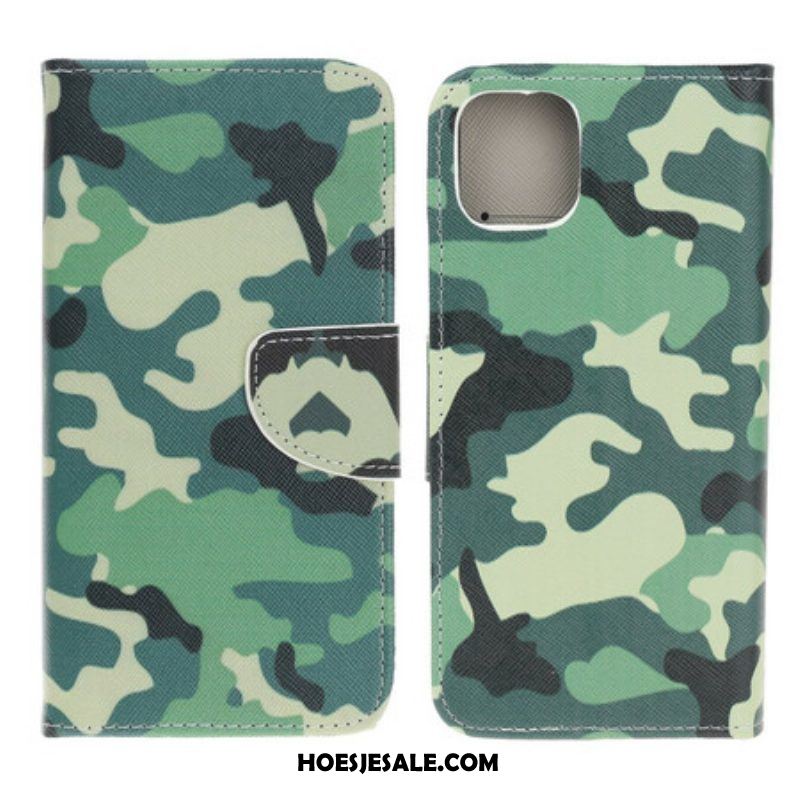 Flip Case voor iPhone 13 Mini Militaire Camouflage