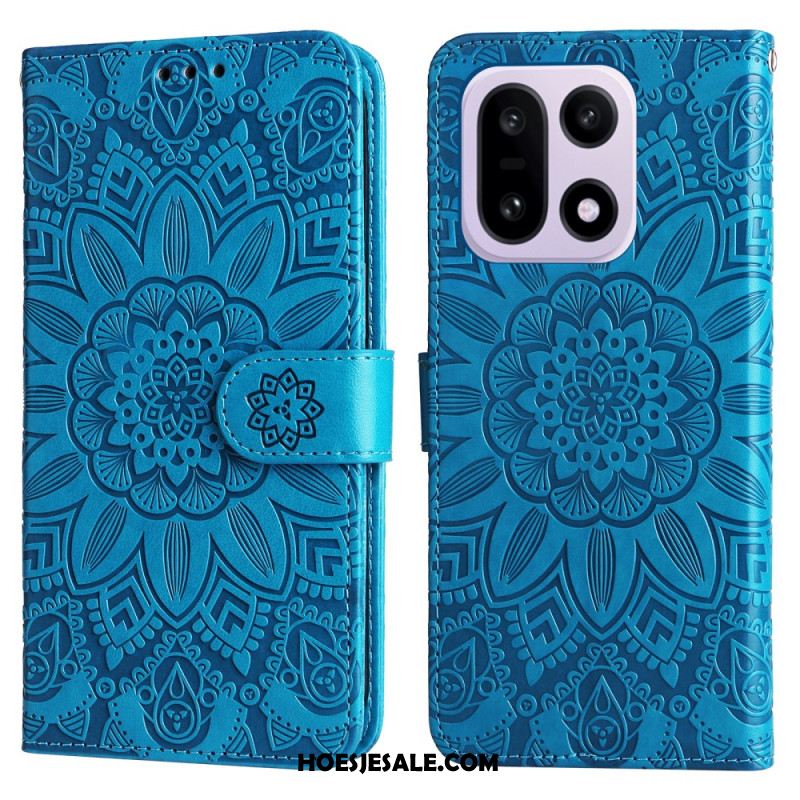 Folio-hoesje Oneplus 15 Telefoonhoesje Zonnebloempatroon