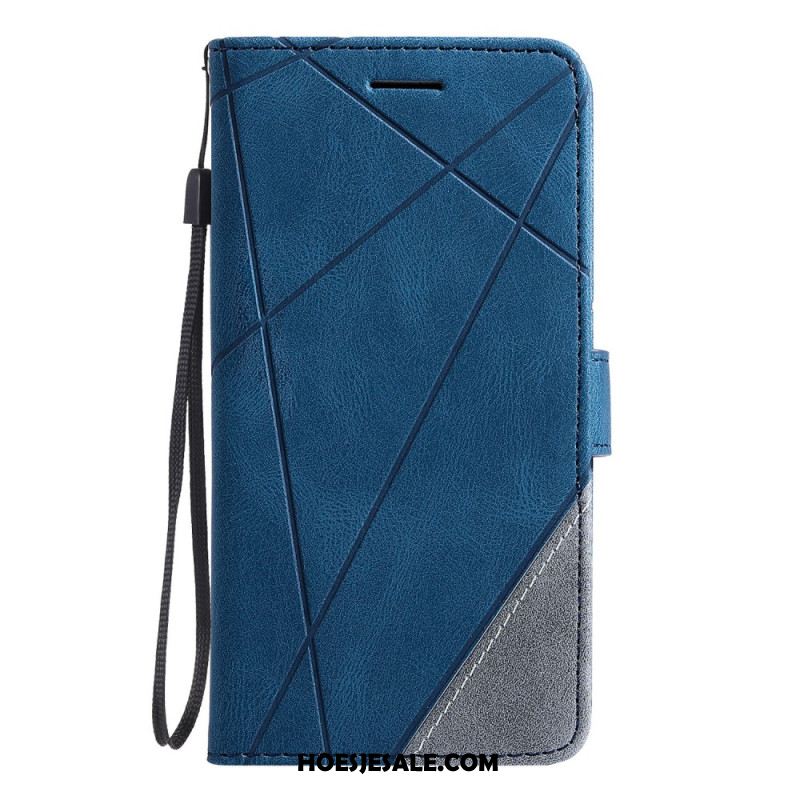 Folio-hoesje Oppo Find X8 Telefoonhoesje Tweekleurig Gestreept Patroon