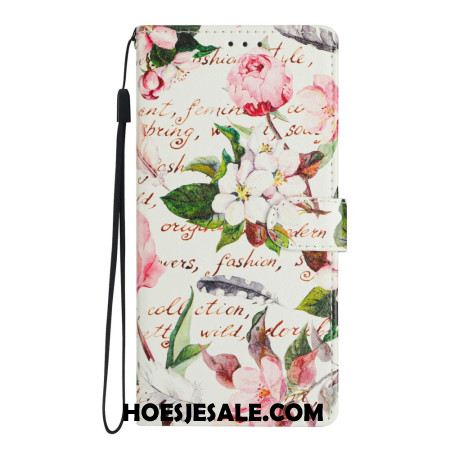 Folio-hoesje Samsung Galaxy A17 4g / 5g Telefoonhoesje Bladeren En Bloemen