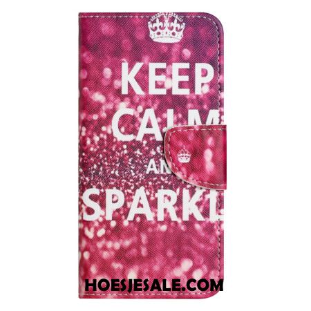 Folio-hoesje Samsung Galaxy A17 4g / 5g Telefoonhoesje Blijf Kalm En Sprankel