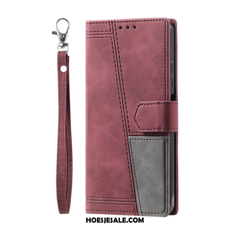 Folio-hoesje Samsung Galaxy A17 4g / 5g Telefoonhoesje Geometrische Lijnen