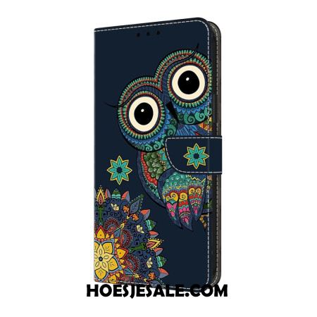 Folio-hoesje Samsung Galaxy A17 4g / 5g Telefoonhoesje Mandala-uil
