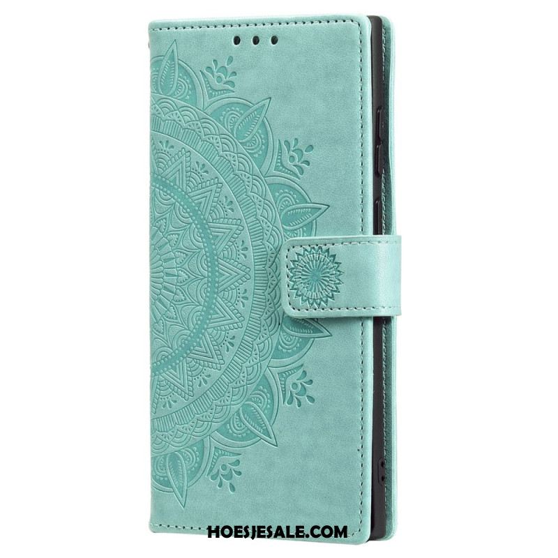 Folio-hoesje Samsung Galaxy S25 5g Portemonnee Met Mandala Zon En Koord