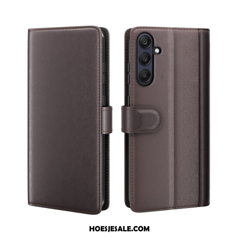 Folio-hoesje Samsung Galaxy S25 Fe Echt Leer