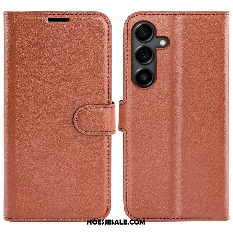 Folio-hoesje Samsung Galaxy S25 Fe Lychee Kunstleer