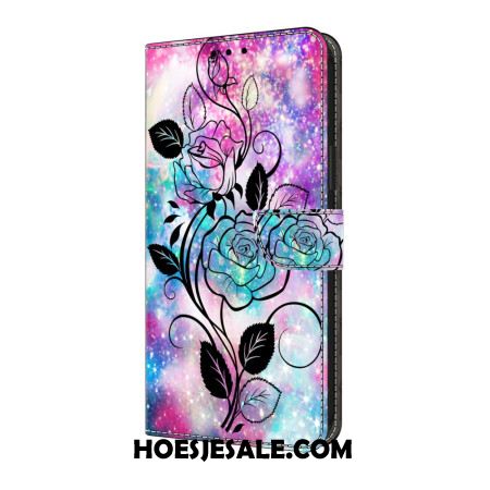 Folio-hoesje Samsung Galaxy S25 Fe Telefoonhoesje Getekende Roos