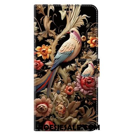 Folio-hoesje Samsung Galaxy S25 Plus 5g Telefoonhoesje Bloemen En Vogels