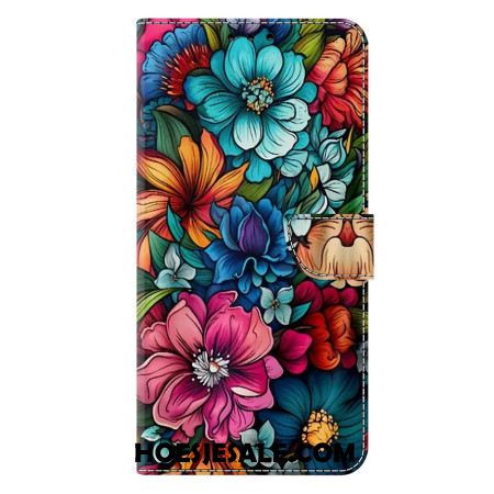 Folio-hoesje Samsung Galaxy S25 Plus 5g Telefoonhoesje Kleurrijke Bloemen