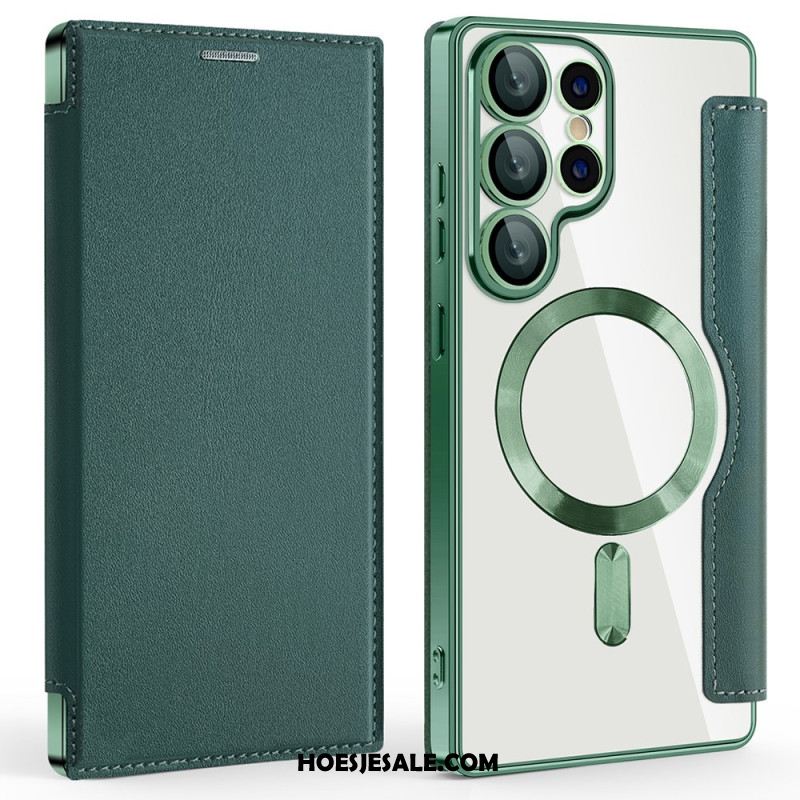 Folio-hoesje Samsung Galaxy S25 Ultra 5g Magsafe-compatibel Met Rfid-blokkering Leerlook