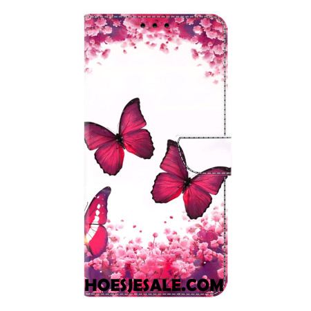 Folio-hoesje Samsung Galaxy S26 Plus Rode Vlinders