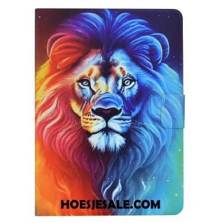 Folio-hoesje Samsung Galaxy Tab S11 Telefoonhoesje Gekleurde Leeuw