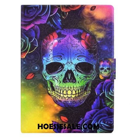 Folio-hoesje Samsung Galaxy Tab S11 Telefoonhoesje Kleurrijke Schedel