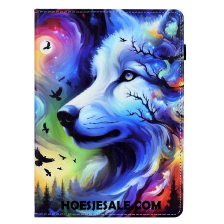 Folio-hoesje Samsung Galaxy Tab S11 Telefoonhoesje Wolf In De Sterren