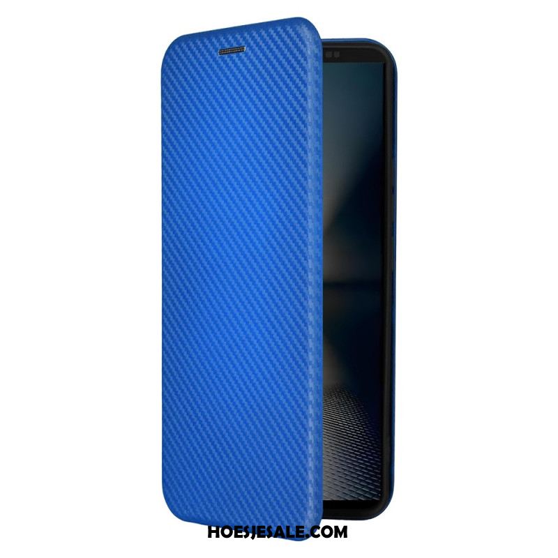 Folio-hoesje Sony Xperia 1 Vii Koolstofvezel