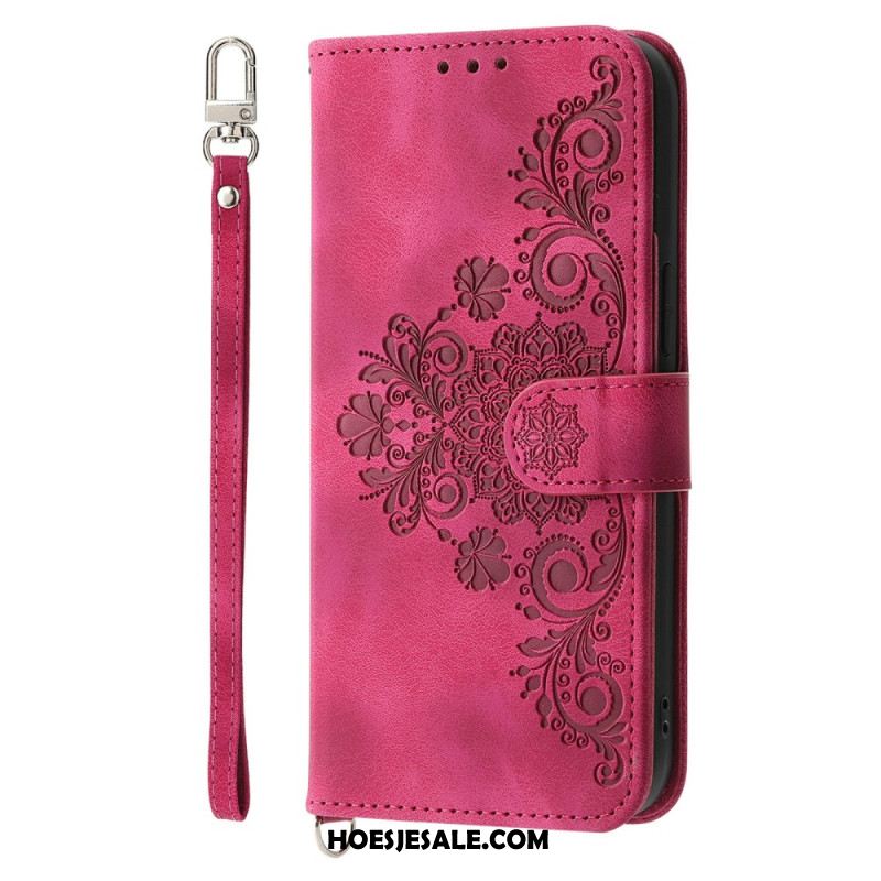 Folio-hoesje Sony Xperia 1 Vii Telefoonhoesje Suède Kanteffect